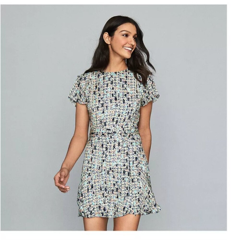 Reiss Multicolor Floral Mini Dress - Blue, Green, Black